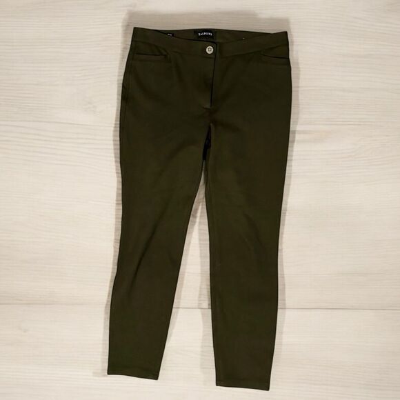Talbots Skinny Ankle Pants Olive Green Size 6 Petite - Picture 3 of 7